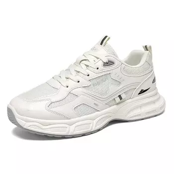 Кроссовки мужские толстые низкие Kuding, бежевый