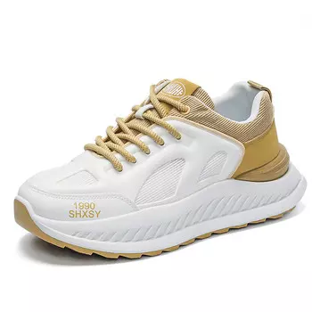 Кроссовки мужские толстые низкие M.M Party, цвет White/Khaki