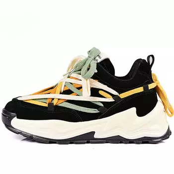 Кроссовки мужские толстые низкие Meiretu, черный