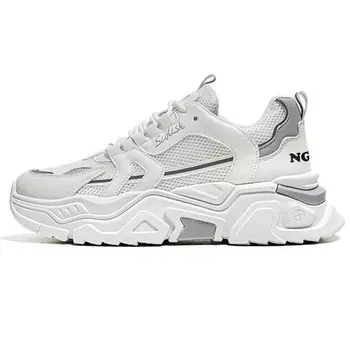 Кроссовки мужские толстые низкие Ngzk, белый/черный