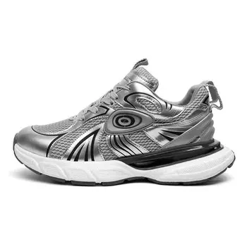 Кроссовки мужские толстые низкие Palmpolo, серебряный