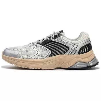 Кроссовки мужские толстые низкие серебристо-черный 361°