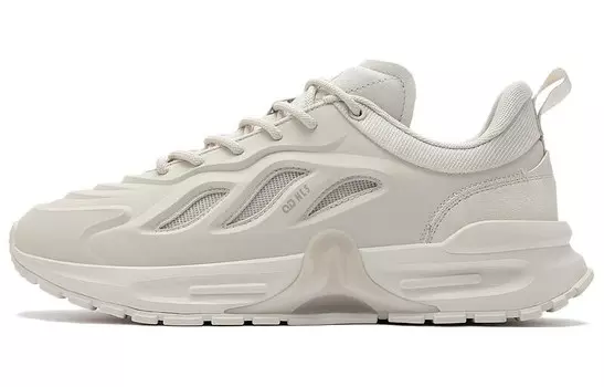 Кроссовки мужские толстые низкие серо-белый Qiaodan