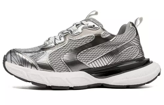 Кроссовки мужские толстые низкие серый/белый Trumppipe