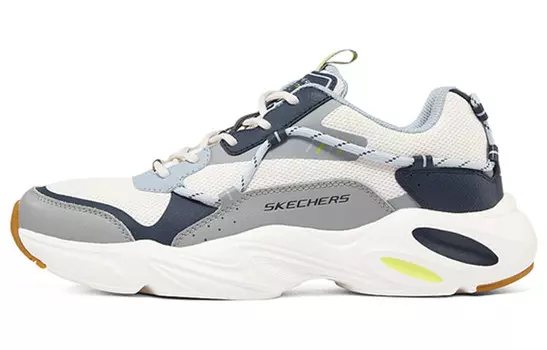 Кроссовки мужские толстые низкие синие/серые/белые/желтые/коричневые Skechers