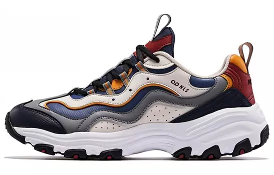 Кроссовки мужские толстые низкие синий/белый Qiaodan