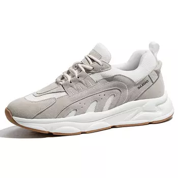 Кроссовки мужские толстые низкие Sulegao, кремовый