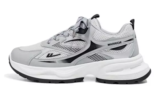 Кроссовки мужские толстые низкие светло-серый Warrior