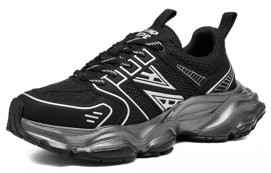 Кроссовки мужские толстые низкие Trumppipe, черный