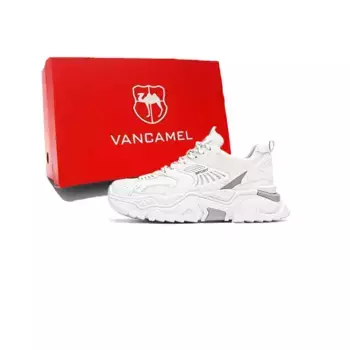 Кроссовки мужские толстые низкие Vancamel, белый/черный