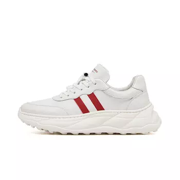 Кроссовки мужские толстые низкие Vicki Brown, белый/красный