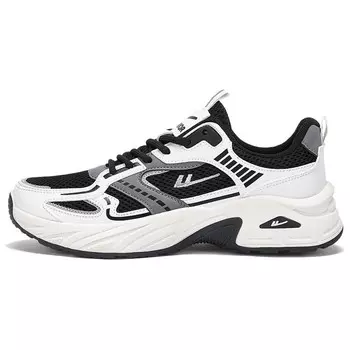 Кроссовки мужские толстые низкие Warrior, бежевый/черный