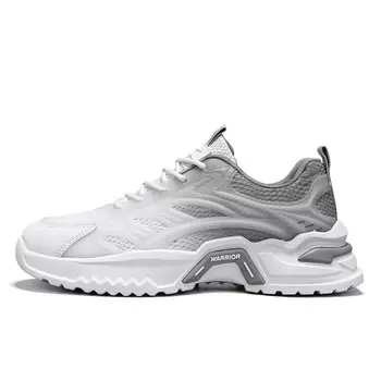 Кроссовки мужские толстые низкие Warrior, цвет White/Gray Gradient