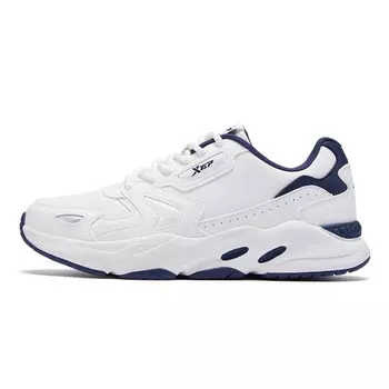Кроссовки мужские толстые с низким верхом Sail белый/темно-синий Xtep