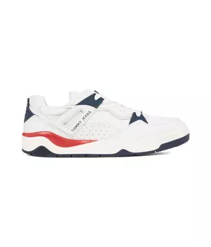 Кроссовки мужские Tommy Jeans Tjm ultra кожаные с перфорацией, бело-синий