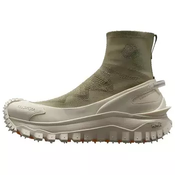 Кроссовки мужские Trailgrip Moncler высокие, бежевый / зеленый