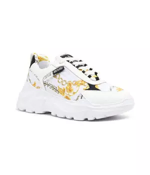 Кроссовки мужские Versace Jeans Couture с фирменным принтом, белый