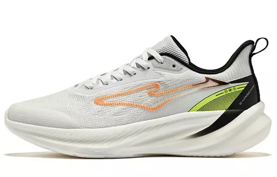 Кроссовки мужские Wind Chase 2.0 V2 с низким верхом, белые/флуоресцентные, лаймово-зеленые Erke