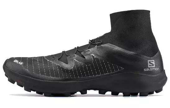 Кроссовки мужские высокие черные Salomon