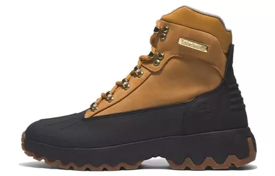 Кроссовки мужские высокие черные/желтые Timberland