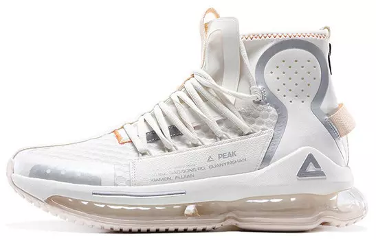 Кроссовки мужские высокие парусиновые белые Peak