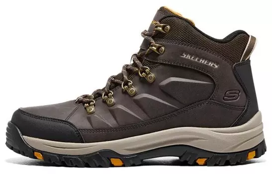 Кроссовки мужские высокие шоколадные Skechers
