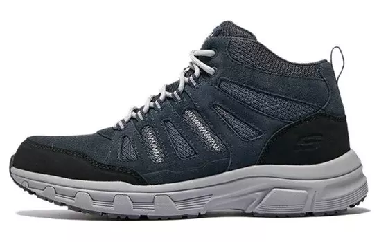 Кроссовки мужские высокие сине-серые Skechers