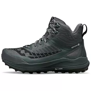 Кроссовки мужские высокие, синие, вымытые Saucony