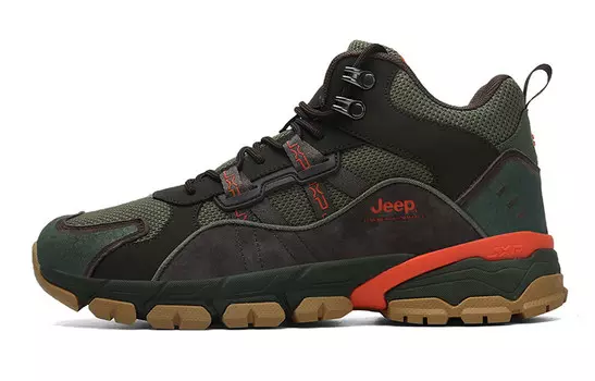 Кроссовки мужские высокие зеленые Jeep