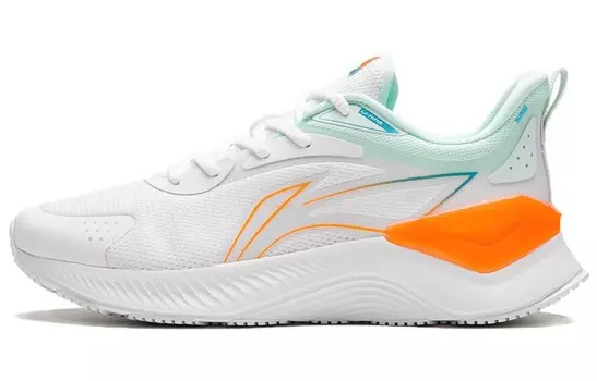 Кроссовки мужские YueYing Element с низким верхом, белые/оранжевые Lining