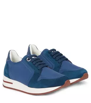 Кроссовки My Wind с замшевой отделкой Loro Piana, синий