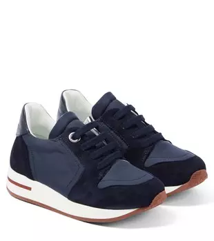 Кроссовки My Wind с замшевой отделкой Loro Piana, синий