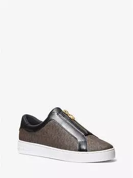 Кроссовки на молнии с фирменным логотипом Keaton Michael Kors, коричневый