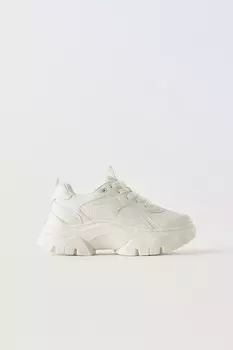 Кроссовки на морской подошве ZARA, белый