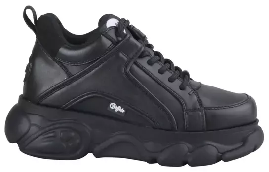 Кроссовки на платформе Buffalo "CORIN", туфли на шнуровке, повседневная обувь, уродливые кроссовки с типичной подошвой на платформе, черный