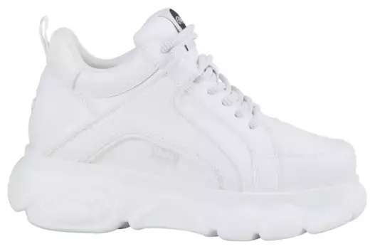 Кроссовки на платформе Buffalo "CORIN", туфли на шнуровке, повседневная обувь, уродливые кроссовки с типичной подошвой на платформе, белый