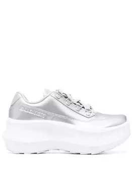 Кроссовки на платформе из коллаборации с Salomon Comme Des Garons, серебряный