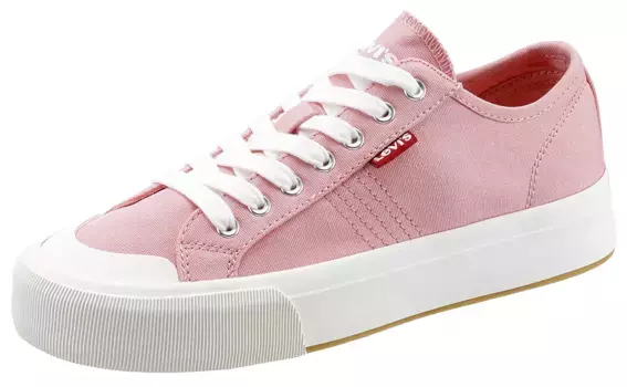 Кроссовки на платформе Levi's "HERNADES 3.0", с красной этикеткой, повседневная обувь, полуботинки, туфли на шнуровке, розовый