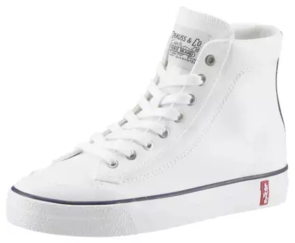 Кроссовки на платформе Levi's "LS2 S MID", с цветной подошвой, повседневная обувь, полуботинки, туфли на шнуровке, белый