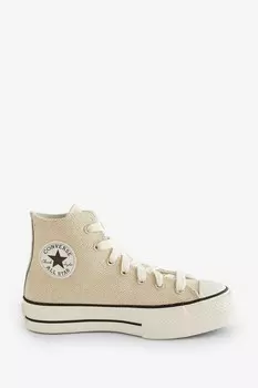 Кроссовки на платформе Lift Converse, бежевый