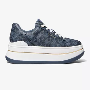 Кроссовки на платформе MICHAEL Michael Kors Hayes Empire Signature Logo, синий