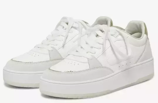 Кроссовки на платформе ONLY Shoes "ONLSAPHIRE-1", с мягкой кромкой голенища, повседневная обувь, полуботинки, туфли на шнуровке, белый