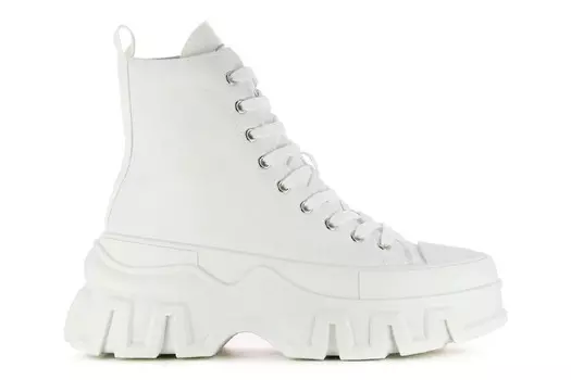 Кроссовки на платформе противника Yuu Jou, белый