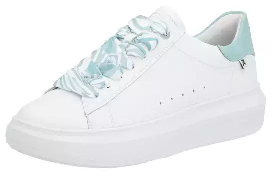 Кроссовки на платформе Rieker EVOLUTION, с модными шнурками, повседневная обувь, полуботинки, туфли на шнуровке, голубой