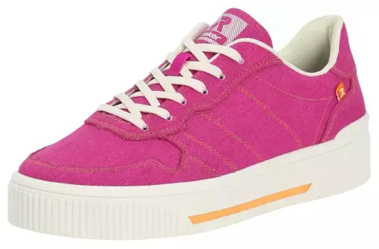 Кроссовки на платформе Rieker EVOLUTION, со съемной стелькой, повседневная обувь, полуботинки, туфли на шнуровке, фуксия