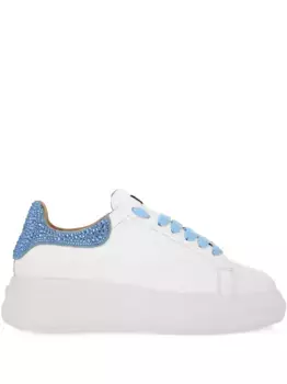 Кроссовки на платформе с кристаллами Philipp Plein, белый