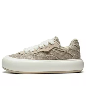 Кроссовки на платформе с пуховыми вставками для скейтбординга Li-Ning, коричневый