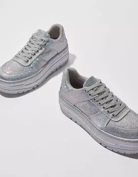 Кроссовки на платформе со стразами Bershka
