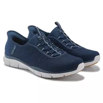 Кроссовки на резинках Slip-Ins brilliance - night shift bungee sneaker Skechers, navy sparkle