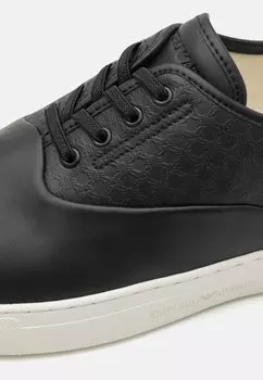Кроссовки на шнуровке ALL OVER KNOT Emporio Armani, черный